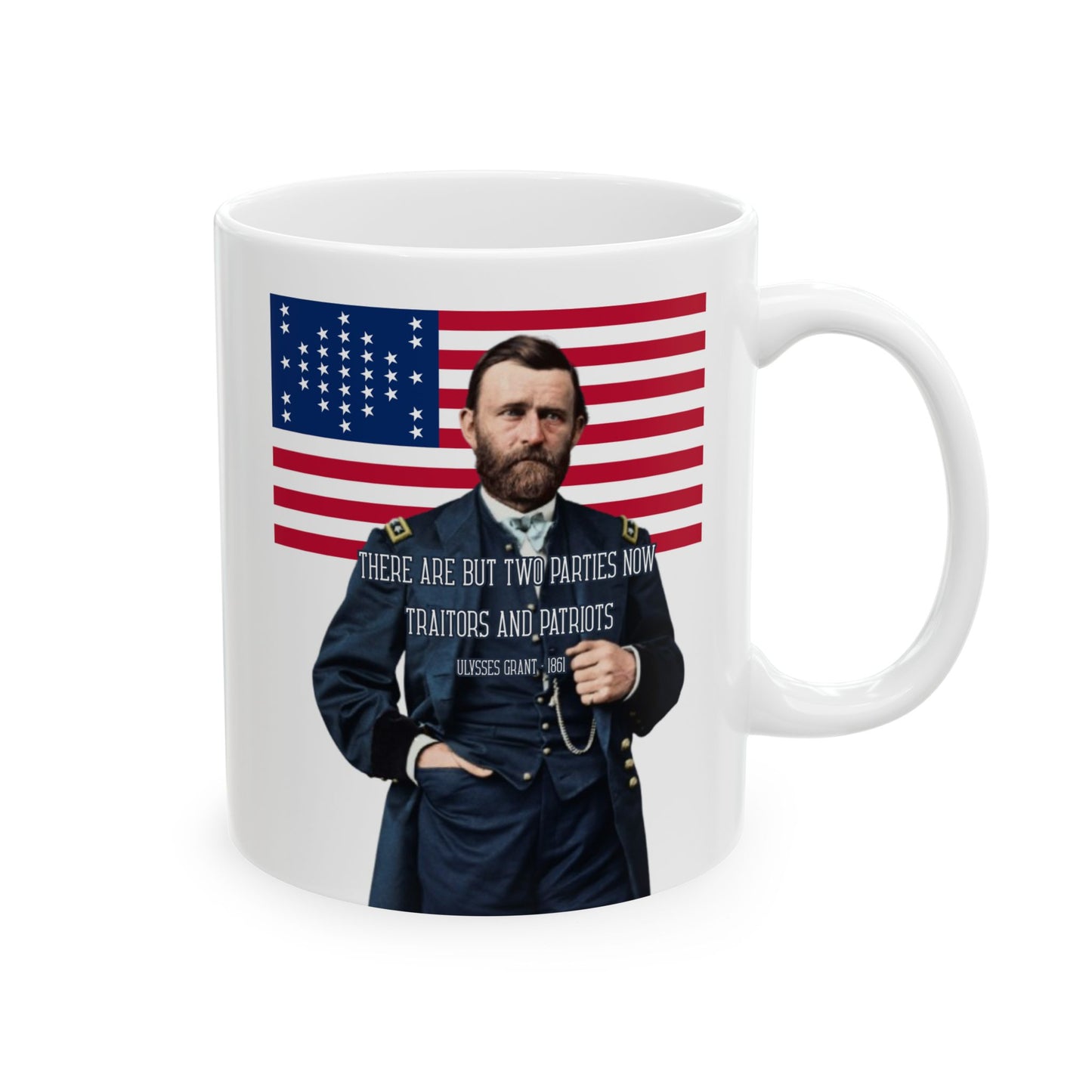 "Traitors and Patriots" Ulysses Grant White Mug by theGreenDragonTavern.shop