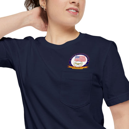 DeLand Naval Air Station Museum Unisex Pocket T-Shirt by theGreenDragonTavern.shop