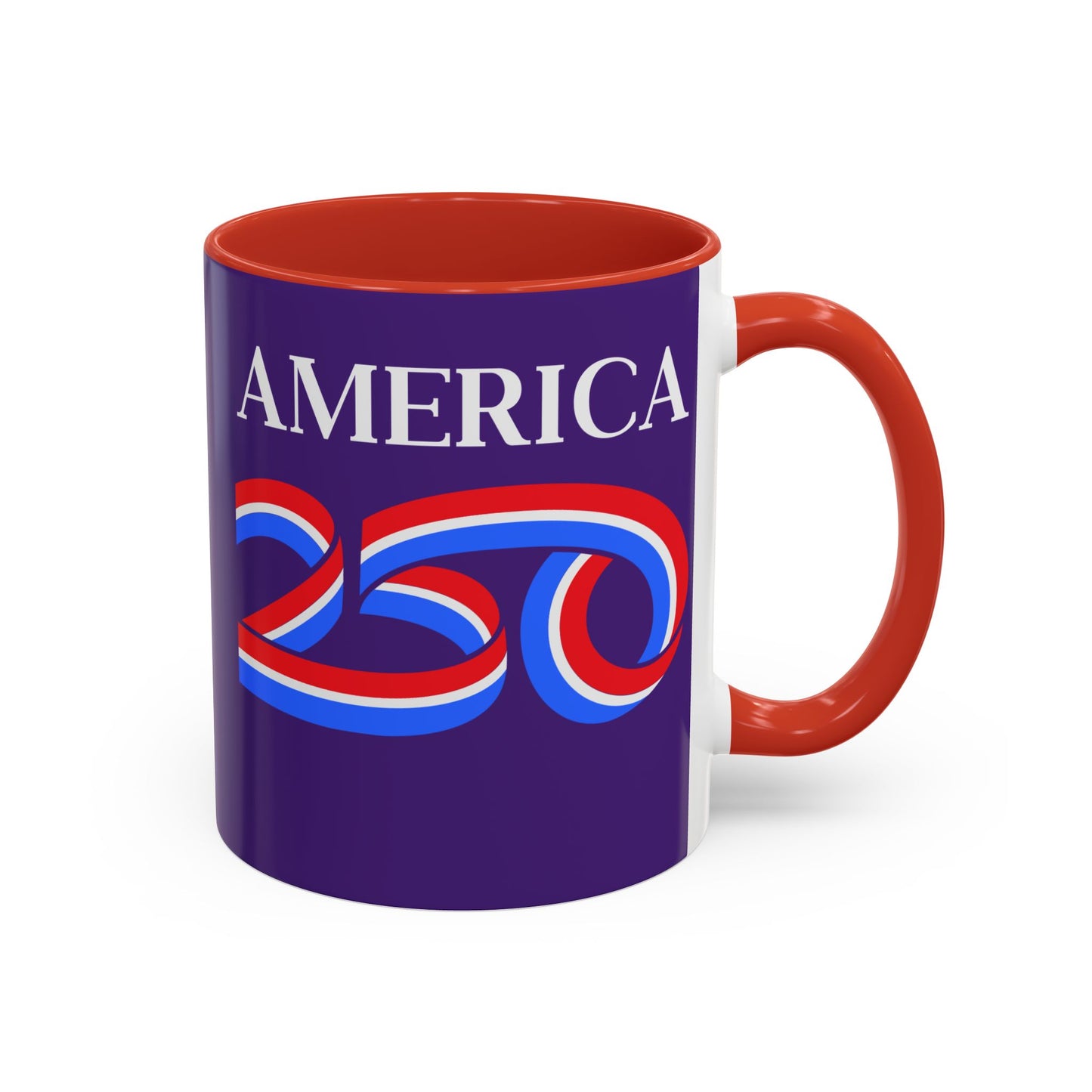 America 250 Dark Purple Accent Mug by theGreenDragonTavern.shop