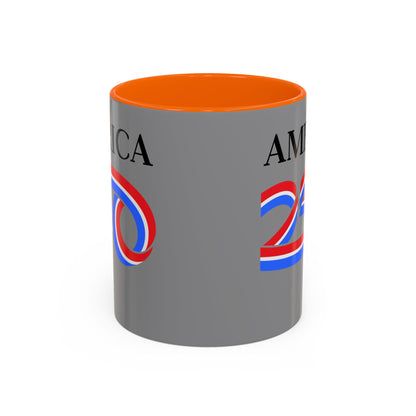 America 250 Grey Accent Mug by theGreenDragonTavern.shop