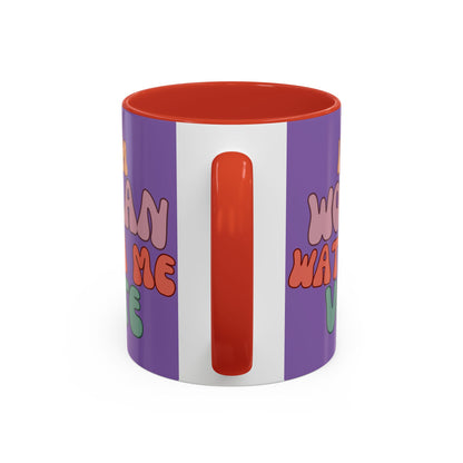 I Am Woman Watch Me Vote Light Purple Accent Mug by theGreenDragonTavern.shop