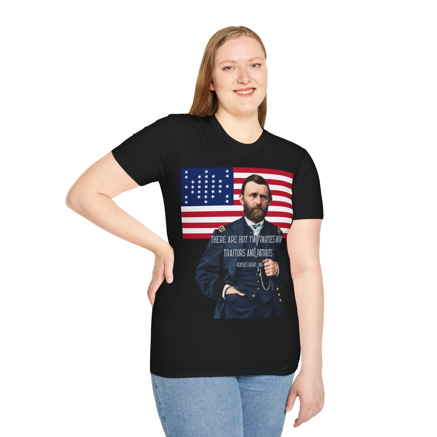 "Traitors and Patriots" Ulysses Grant Dark colors Unisex T-Shirt by theGreenDragonTavern.shop