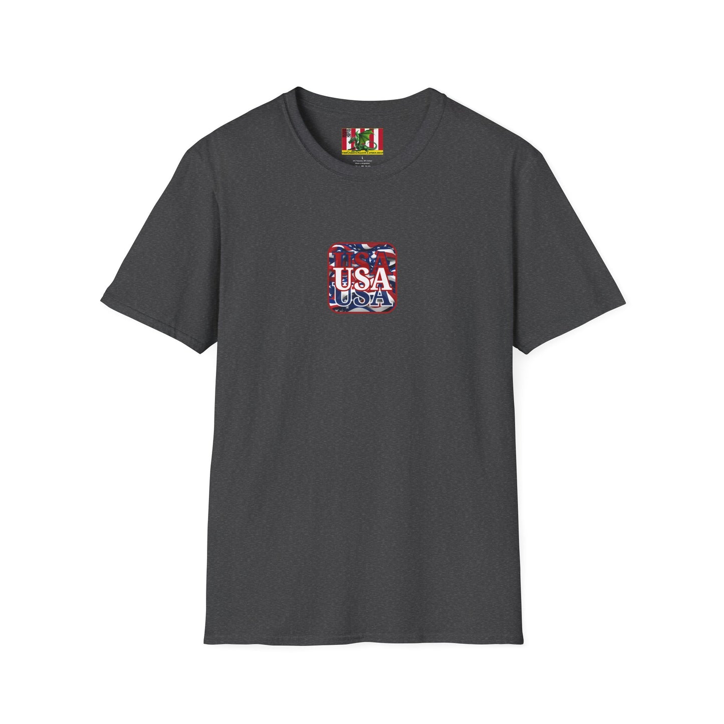 2-sided, Red WHITE and Blue USA Patriot Dark colors Unisex T-Shirt by theGreenDragonTavern.shop
