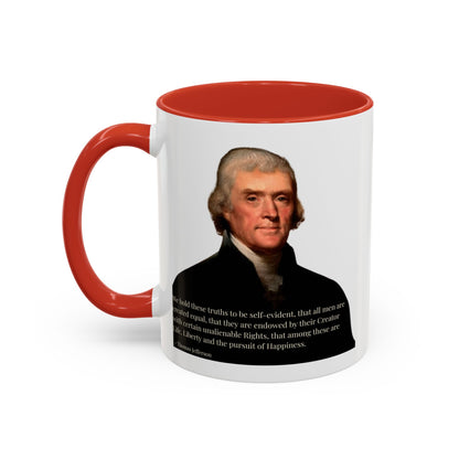 We hold these truths to be self-evident White Accent Mug by theGreenDragonTavern.shop