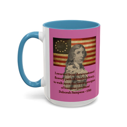 Deborah Sampson, America's Mulan Pink Accent Mug by theGreenDragonTavern.shop