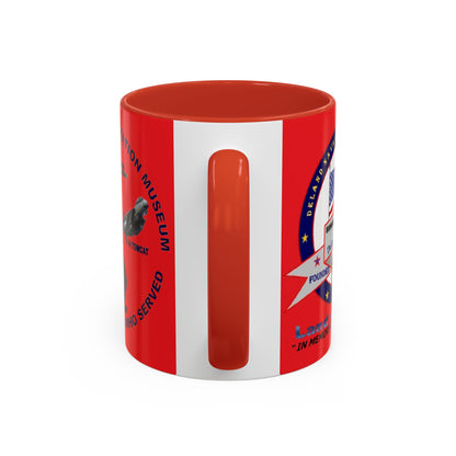 DNASM 2-sided, Founding & Student Art Red Accent Mug by theGreenDragonTavern.shop
