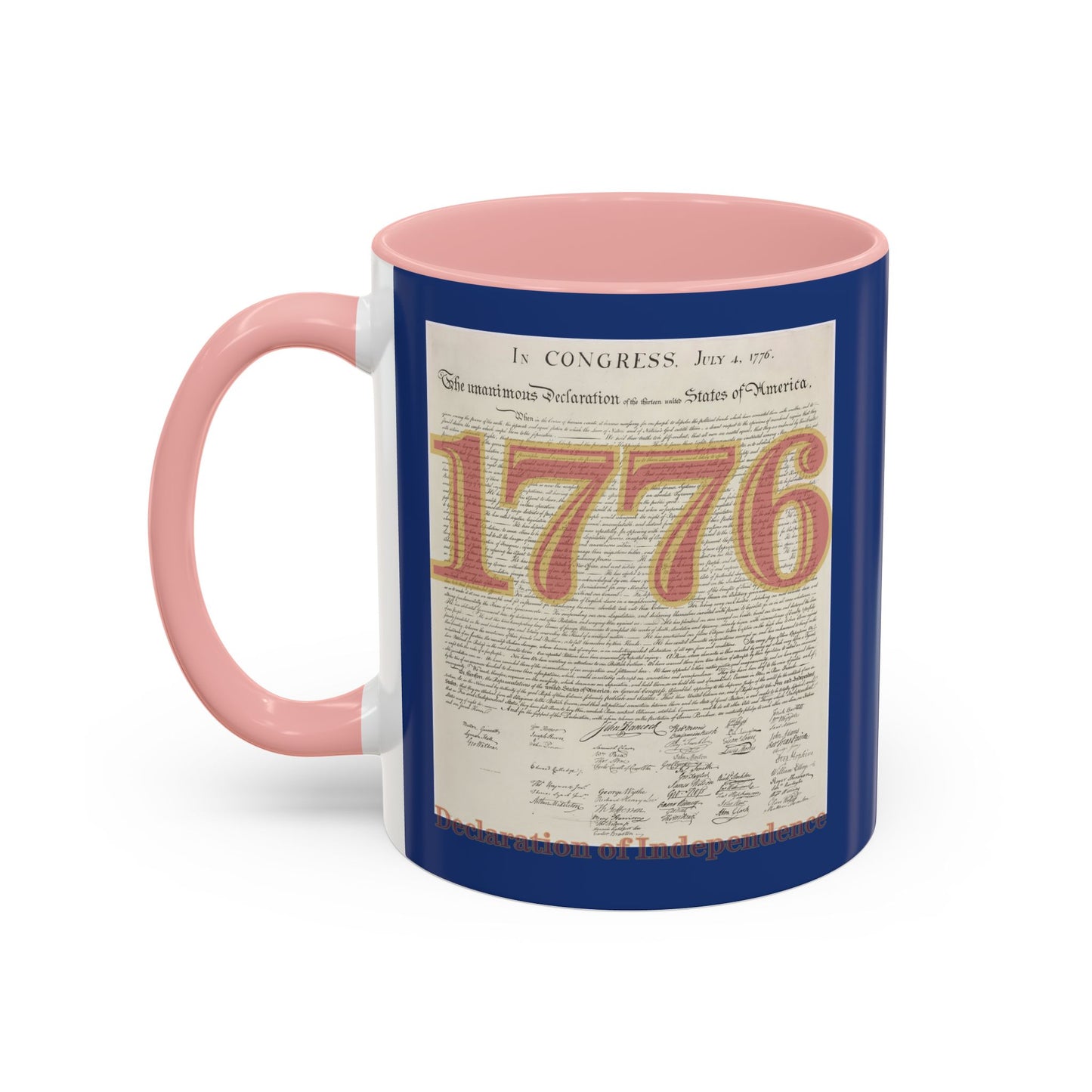 Declaration of Independence Dark Blue Accent Mug by theGreenDragonTavern.shop