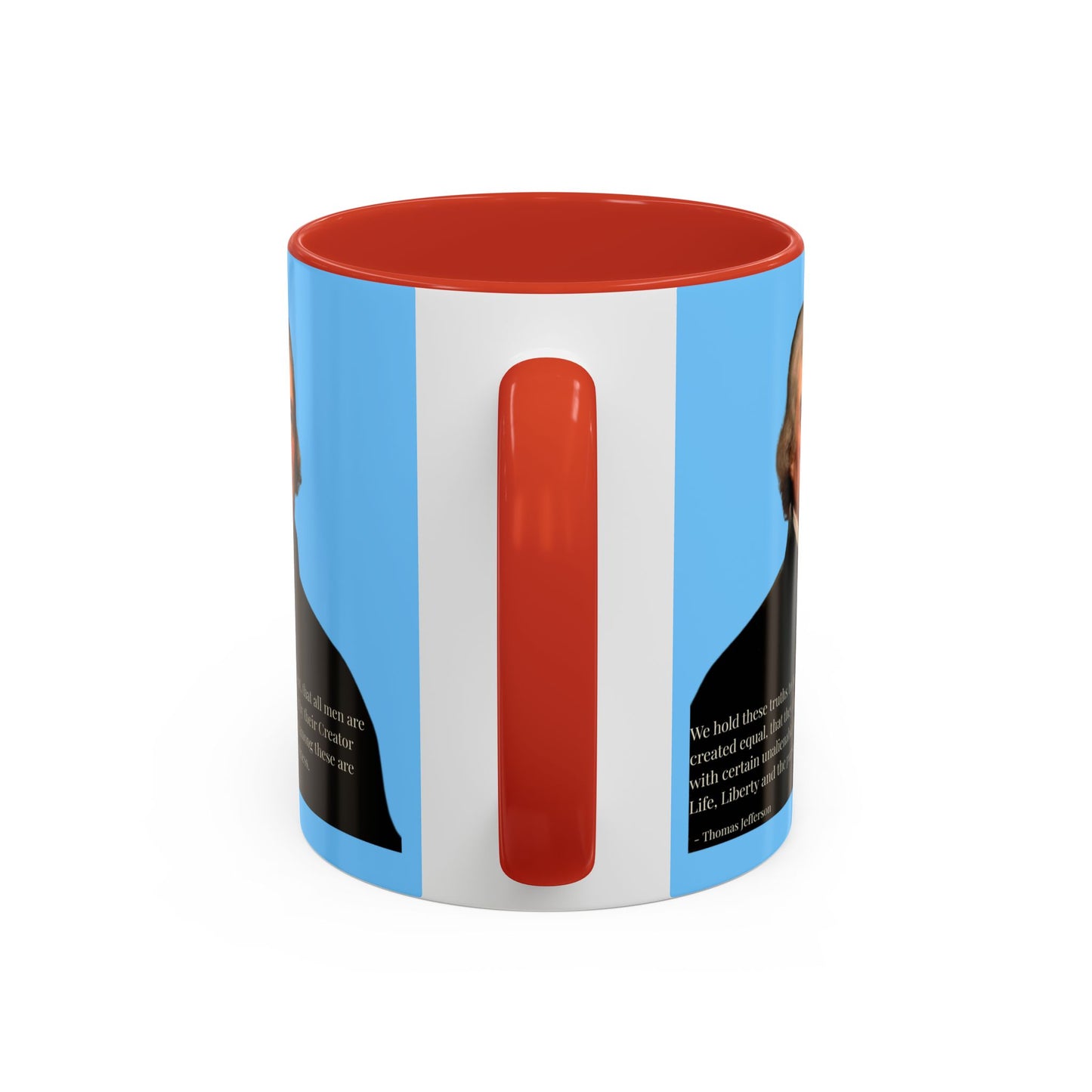 We hold these truths to be self-evident Light Blue Accent Mug by theGreenDragonTavern.shop