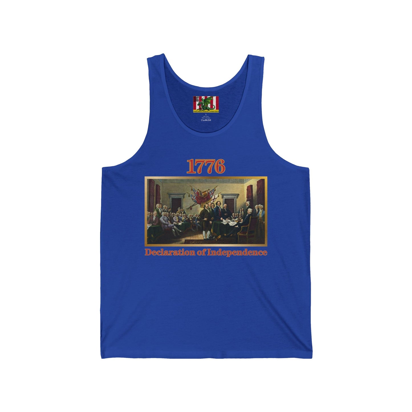 Declaration of Independence Unisex Jersey Tank Top by theGreenDragonTavern.shop