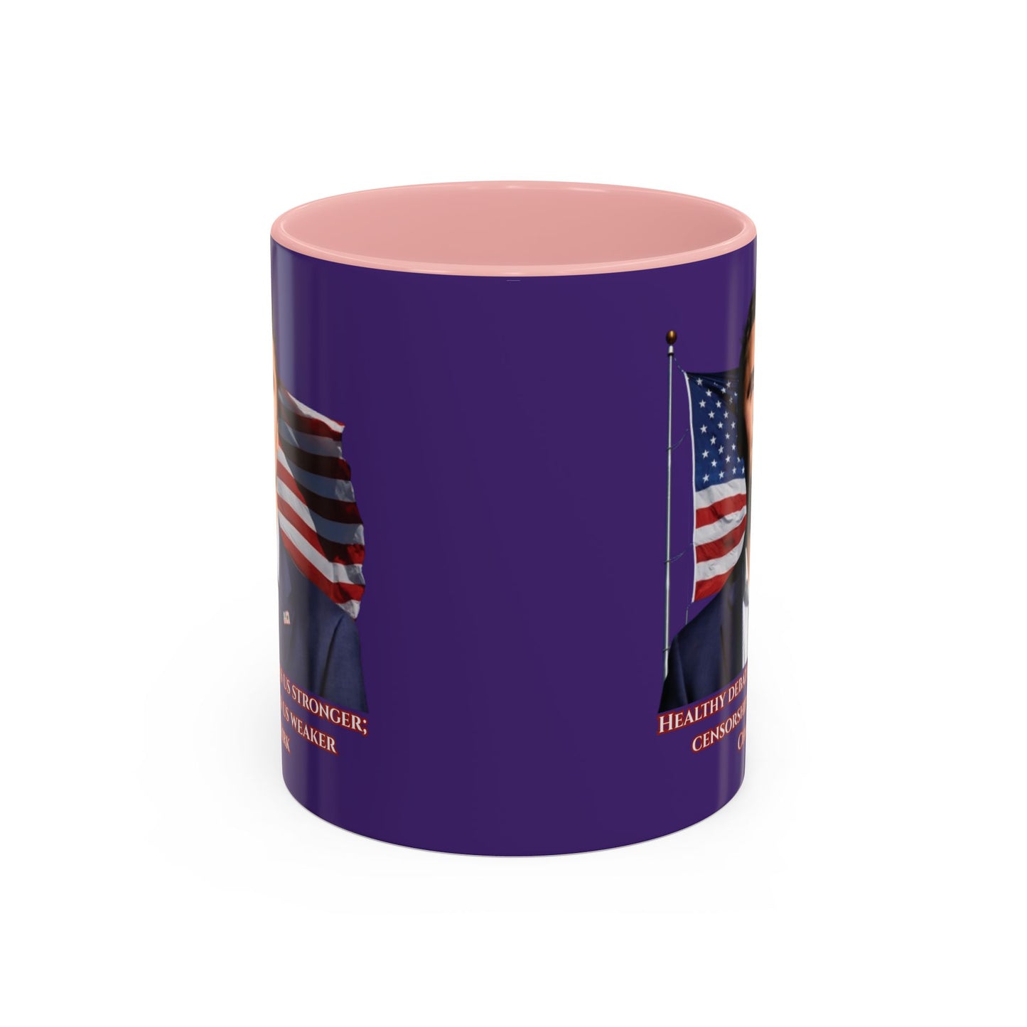Charlie Kirk, Healthy Debate Purple Accent Mug by theGreenDragonTavern.shop