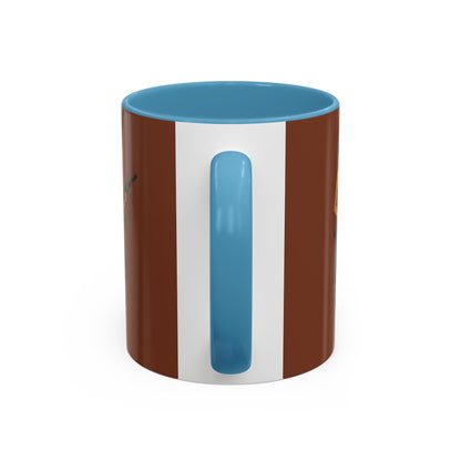 Hula Girl Packin' Heat Brown Accent Mug by theGreenDragonTavern.shop