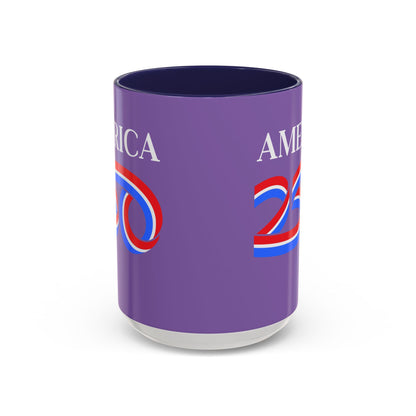 America 250 Light Purple Accent Mug by theGreenDragonTavern.shop