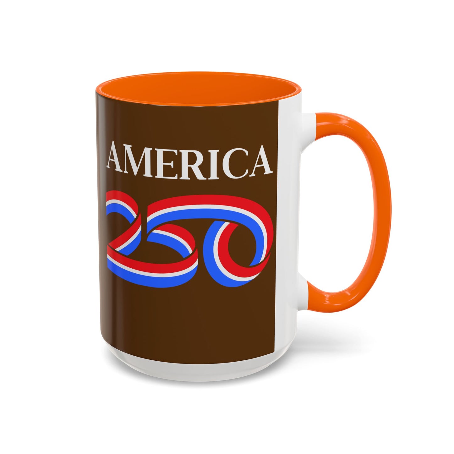 America 250 Brown Accent Mug by theGreenDragonTavern.shop