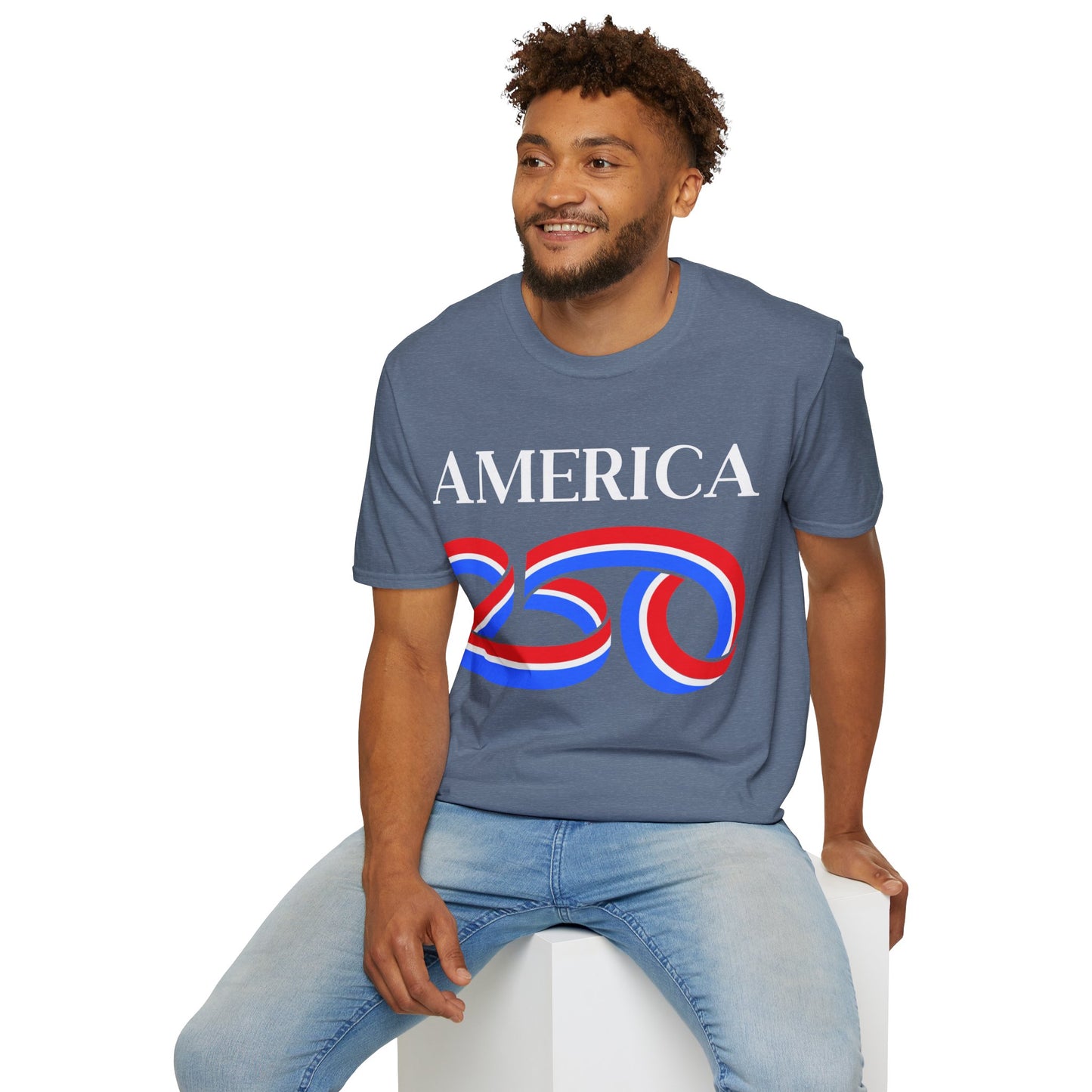 America 250 White font, Dark colors, Unisex T-Shirt by theGreenDragonTavern.shop