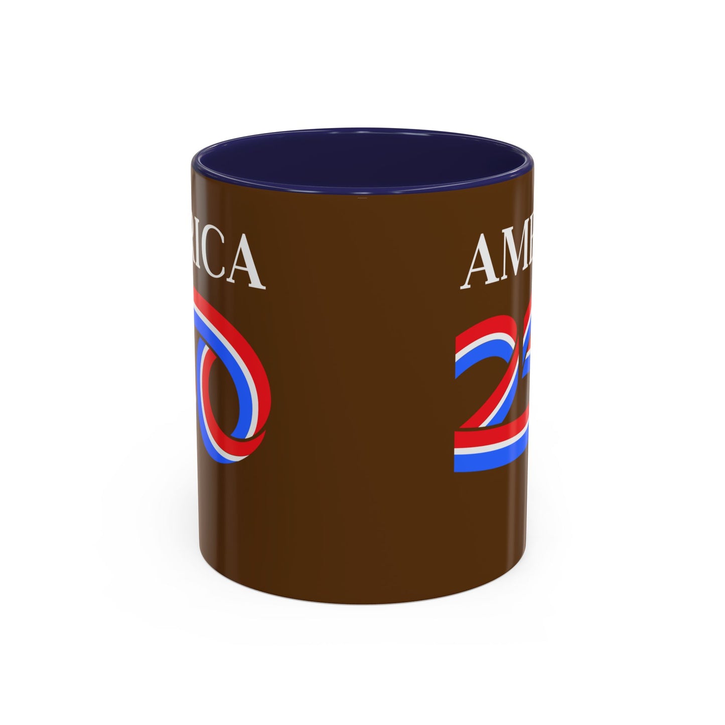 America 250 Brown Accent Mug by theGreenDragonTavern.shop