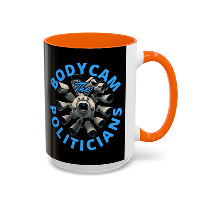 Bodycam the Politicians Cameras Black Accent Mug by theGreenDragonTavern.shop