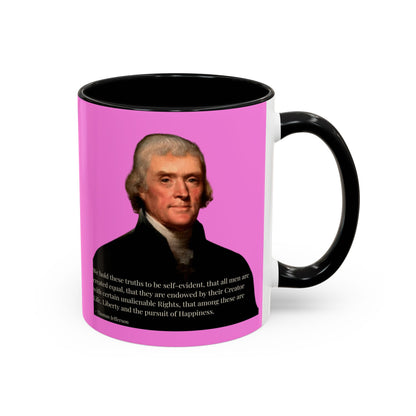 We hold these truths to be self-evident Pink Accent Mug by theGreenDragonTavern.shop