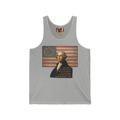 Washington's Earnest Prayer Unisex Jersey Tank Top by theGreenDragonTavern.shop