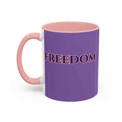 Freedom, Light Purple Accent Mug by theGreenDragonTavern.shop