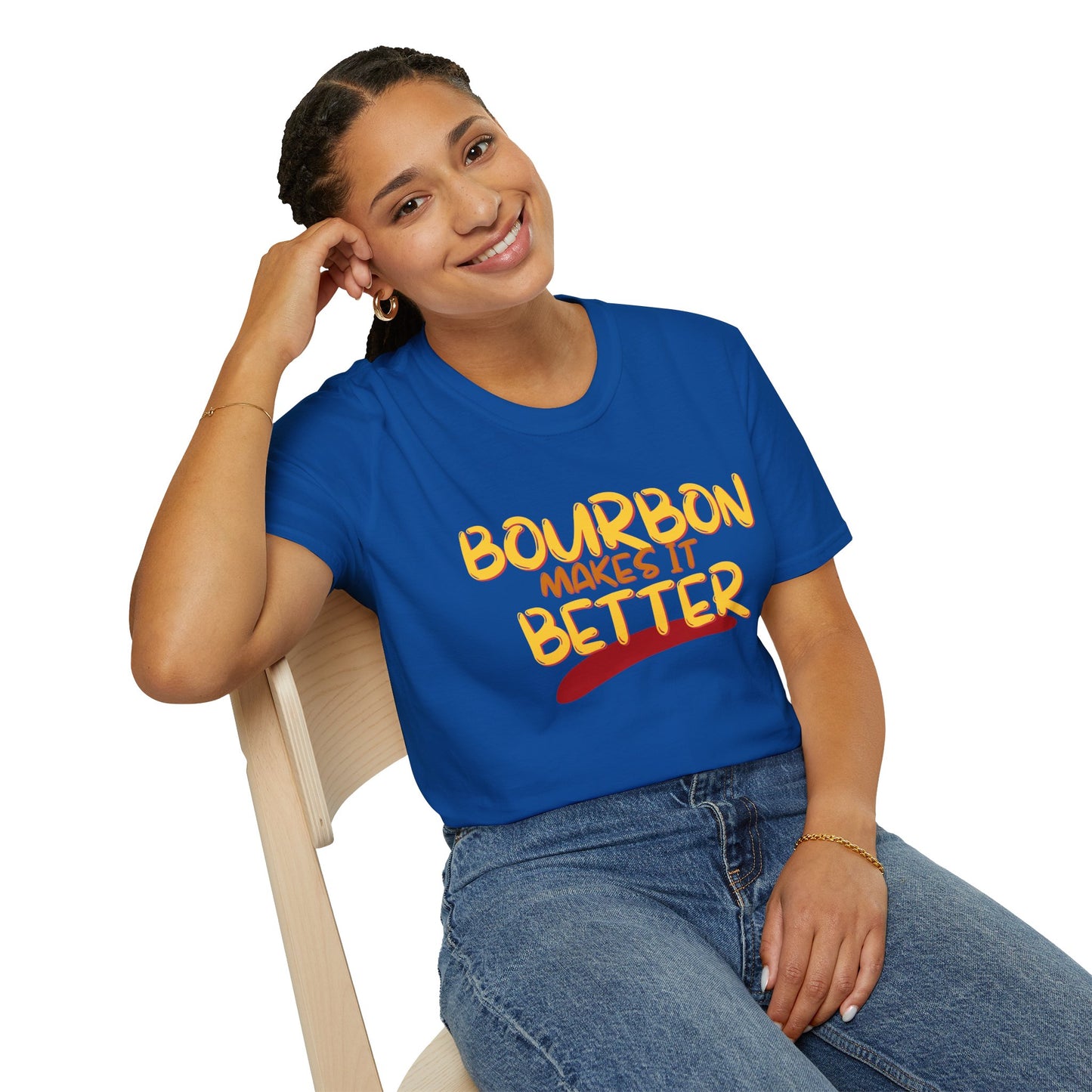 Bourbon makes it better DKcolors Unisex T-Shirt by theGreenDragonTavern.shop