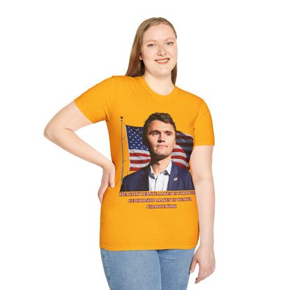 Charlie Kirk, Healthy Debate Light colors Unisex T-Shirt by theGreenDragonTavern.shop