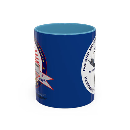 DNASM 2-sided, Founding & Student Art w/WhiteBG Dark Blue Accent Mug by theGreenDragonTavern.shop