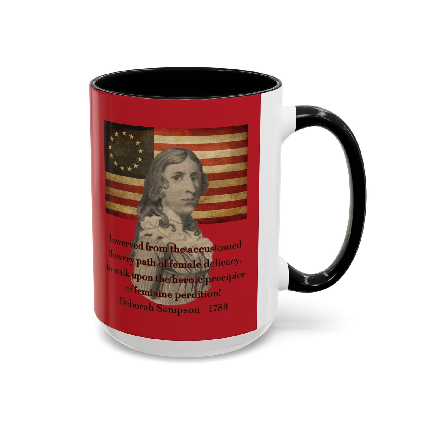 Deborah Sampson, America's Mulan Red Accent Mug by theGreenDragonTavern.shop