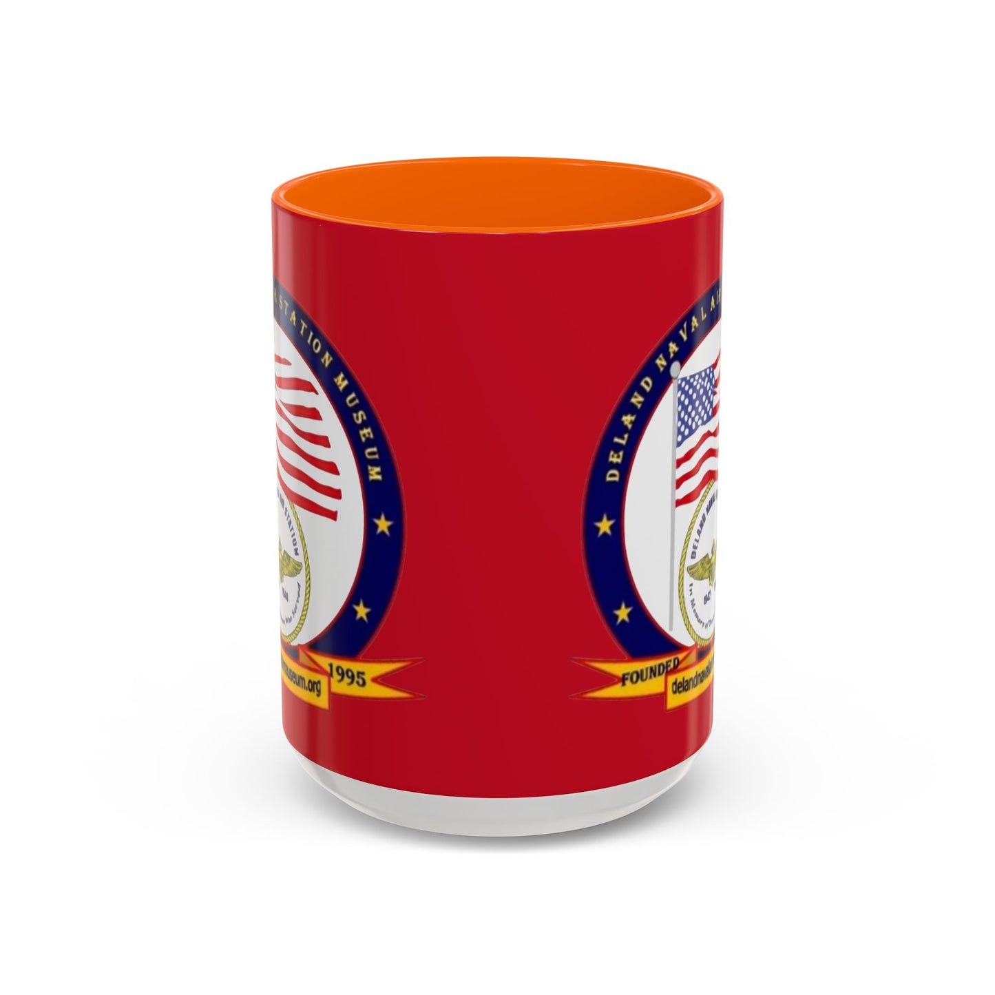 DeLand Naval Air Station Museum Red Accent Mug by theGreenDragonTavern.shop