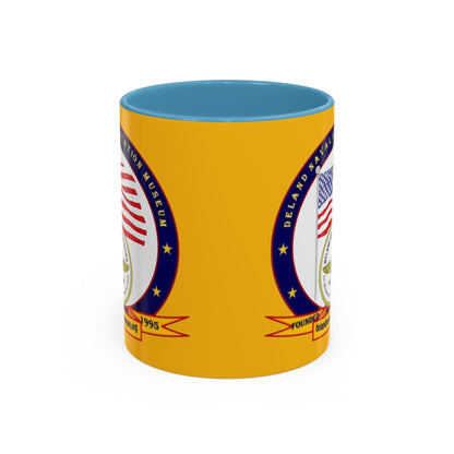 DeLand Naval Air Station Museum Yellow Accent Mug by theGreenDragonTavern.shop