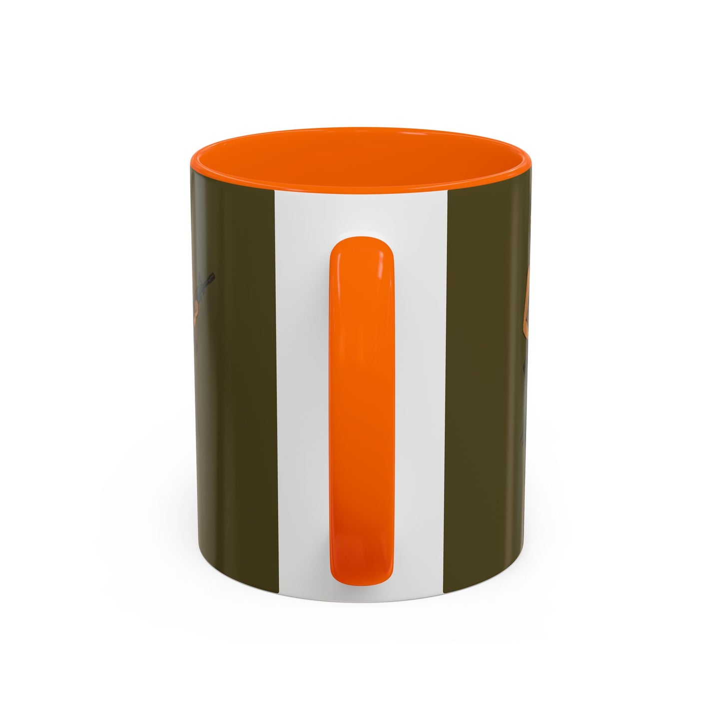 Hula Girl Packin' Heat Dark Green Accent Mug by theGreenDragonTavern.shop