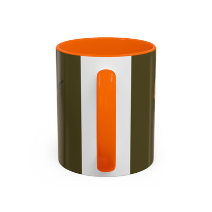 Hula Girl Packin' Heat Dark Green Accent Mug by theGreenDragonTavern.shop