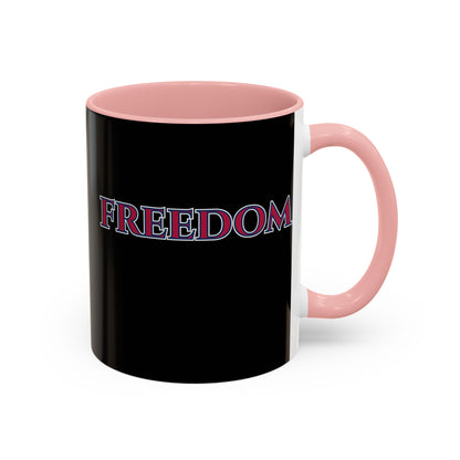 Freedom, Black Accent Mug by theGreenDragonTavern.shop