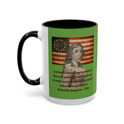 Deborah Sampson, America's Mulan Green Accent Mug by theGreenDragonTavern.shop