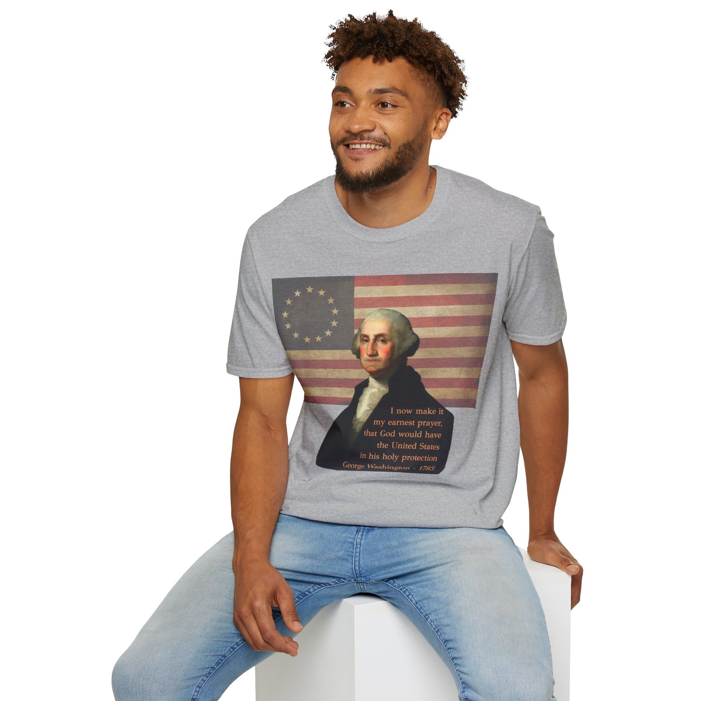 Washington's Earnest Prayer Light colors Unisex T-Shirt by theGreenDragonTavern.shop