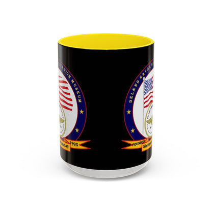 DeLand Naval Air Station Museum Black Accent Mug by theGreenDragonTavern.shop