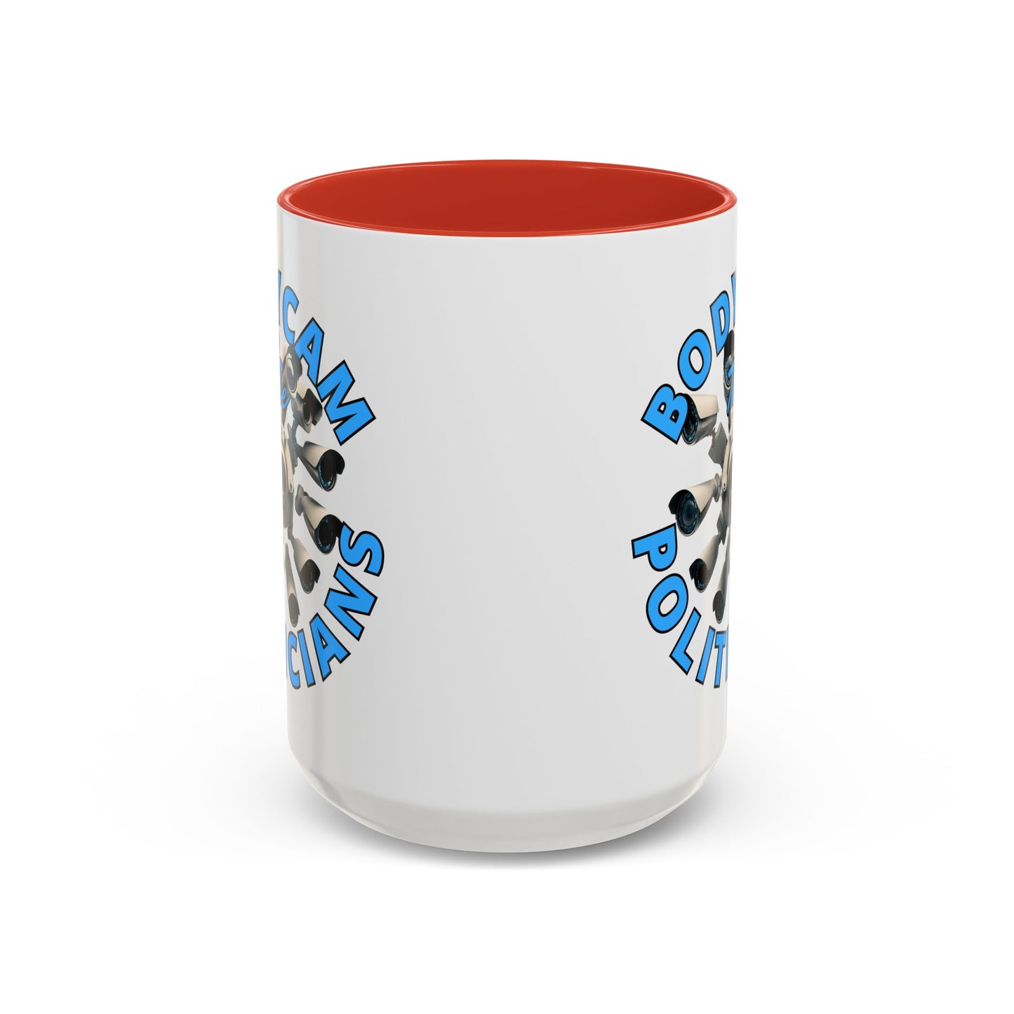 Bodycam the Politicians Cameras White Accent Mug by theGreenDragonTavern.shop