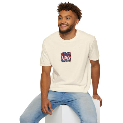 2-sided, Red WHITE and Blue USA Patriot Light colors Unisex T-Shirt by theGreenDragonTavern.shop