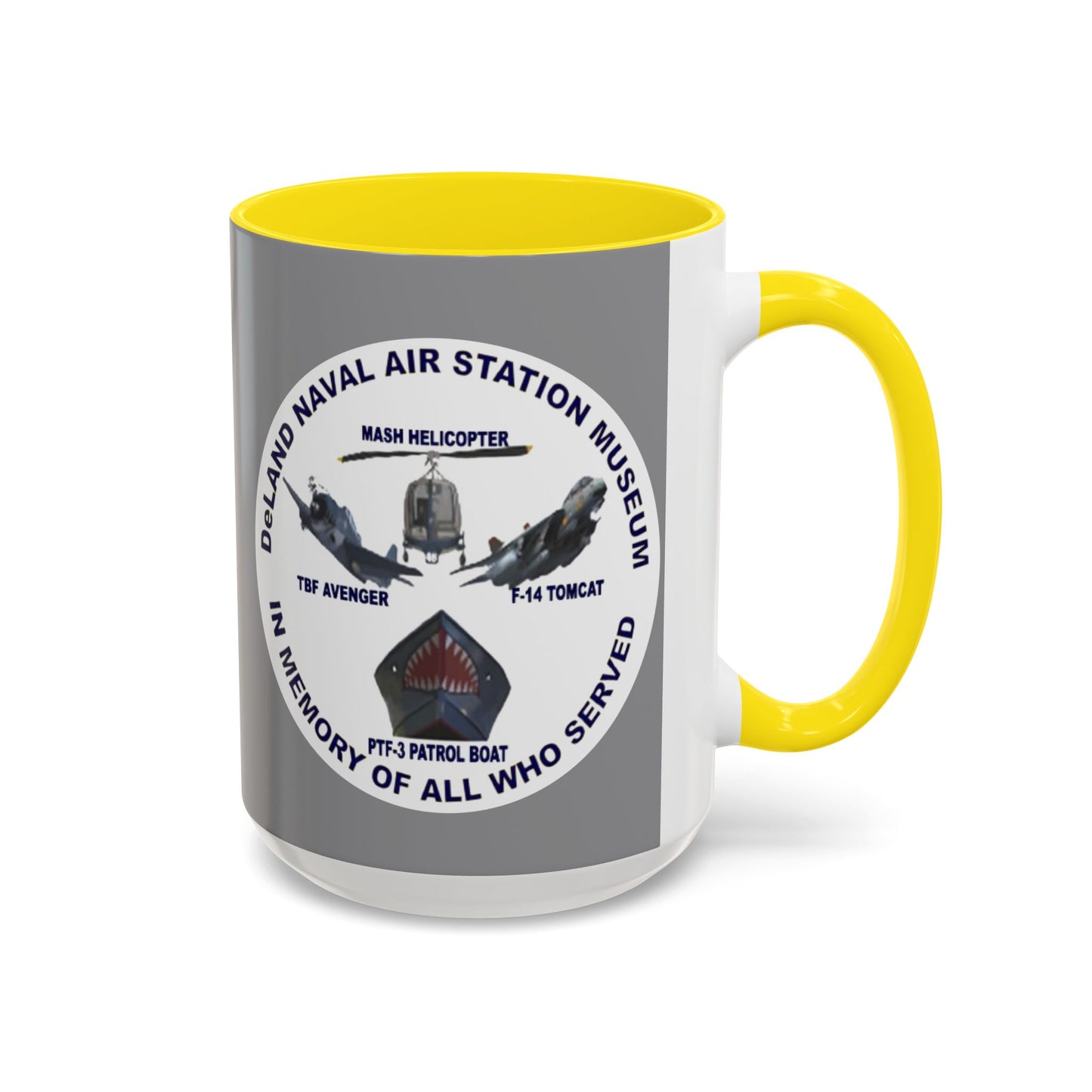 DNASM 2-sided, Founding & Student Art w/WhiteBG Grey Accent Mug by theGreenDragonTavern.shop