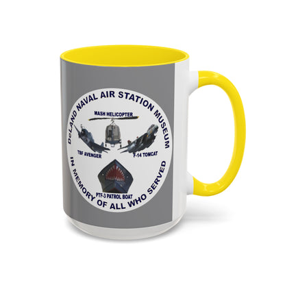 DNASM 2-sided, Founding & Student Art w/WhiteBG Grey Accent Mug by theGreenDragonTavern.shop
