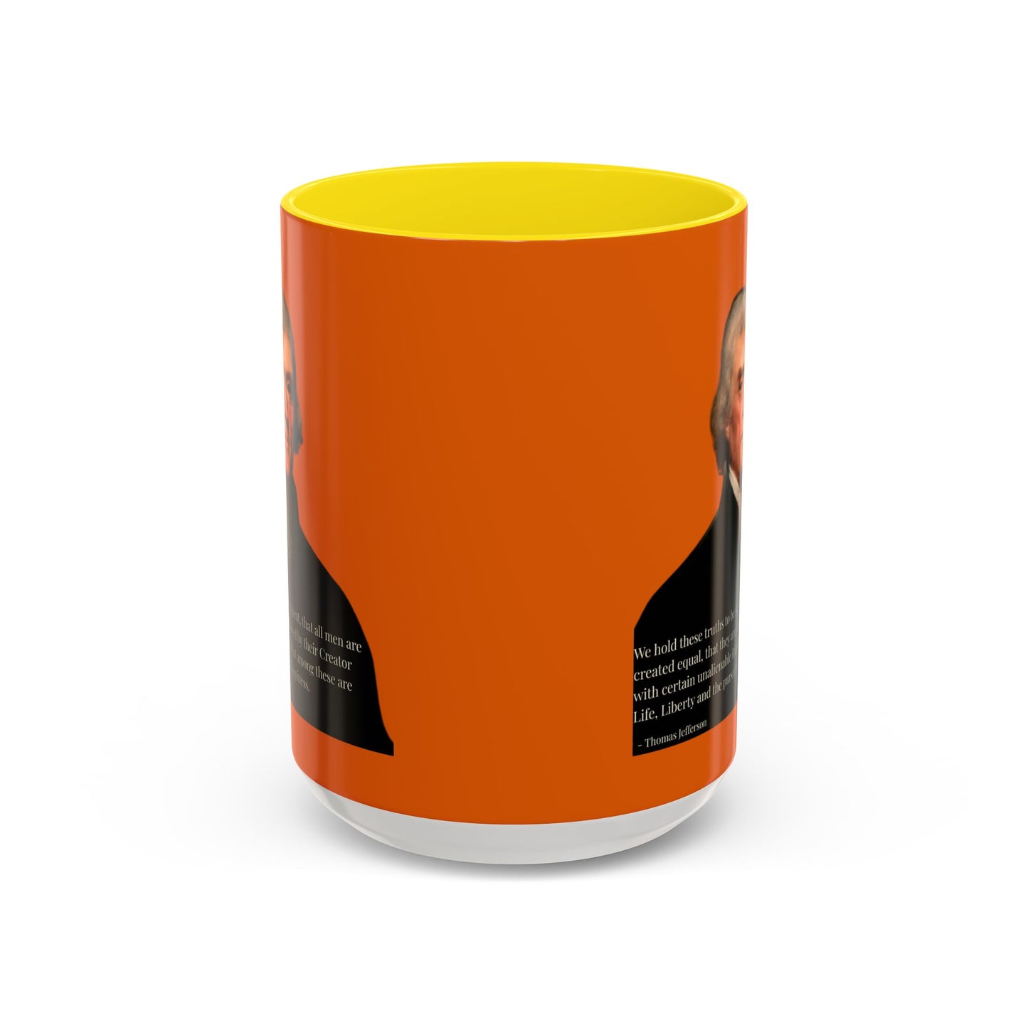 We hold these truths to be self-evident Orange Accent Mug by theGreenDragonTavern.shop