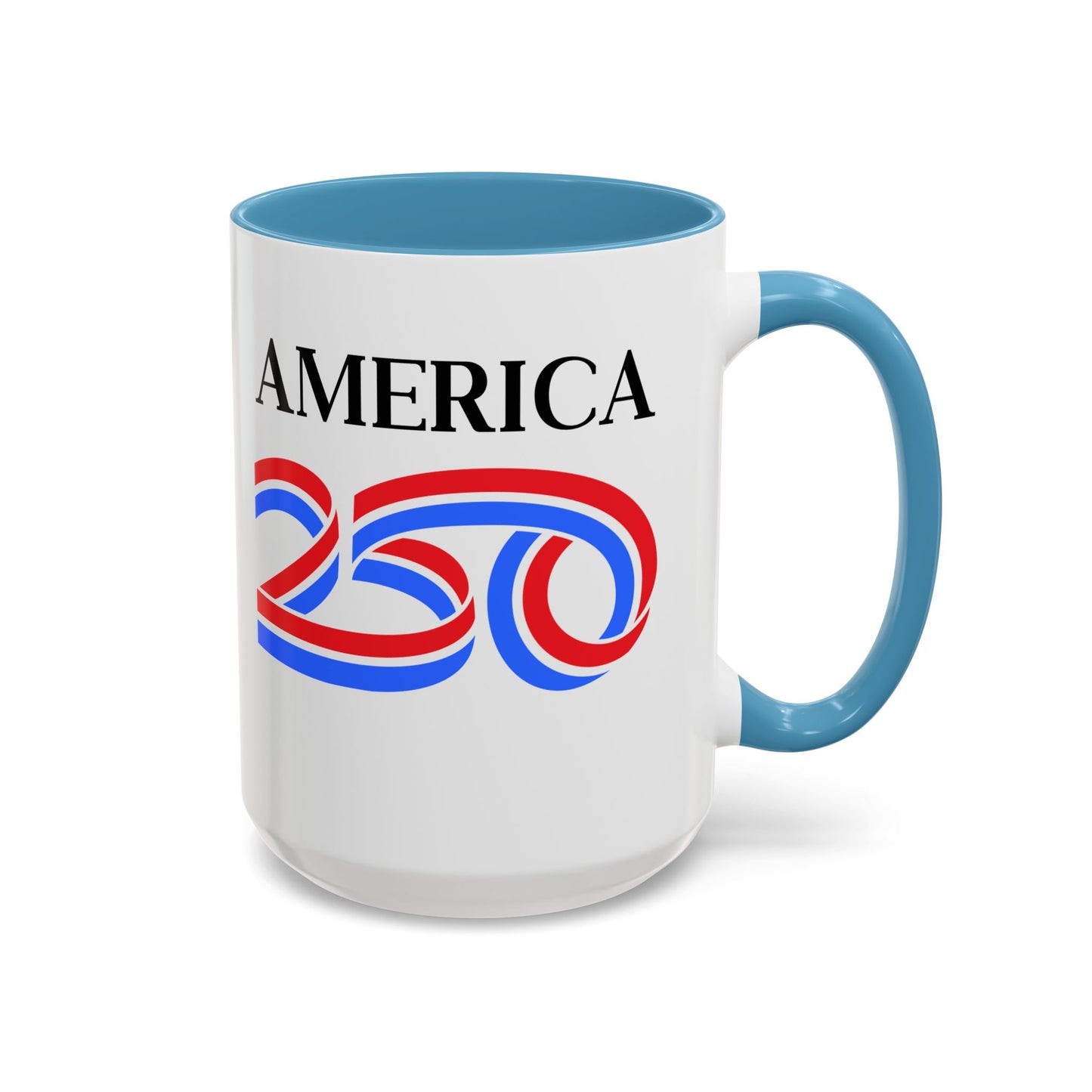 America 250 White Accent Mug by theGreenDragonTavern.shop