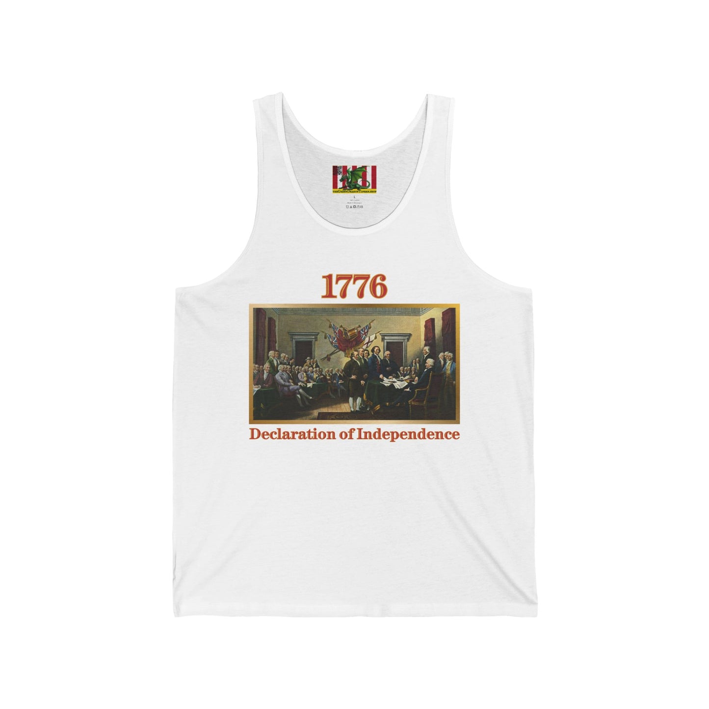 Declaration of Independence Unisex Jersey Tank Top by theGreenDragonTavern.shop