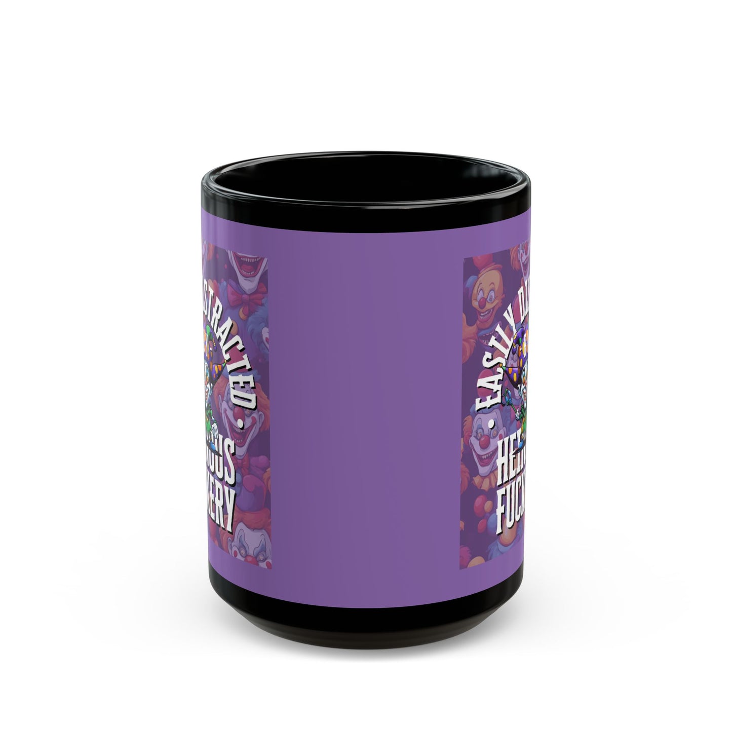 Easily Distracted by Heinous Fuckery Little Jinx Light Purple Mug by theGreenDragonTavern.shop