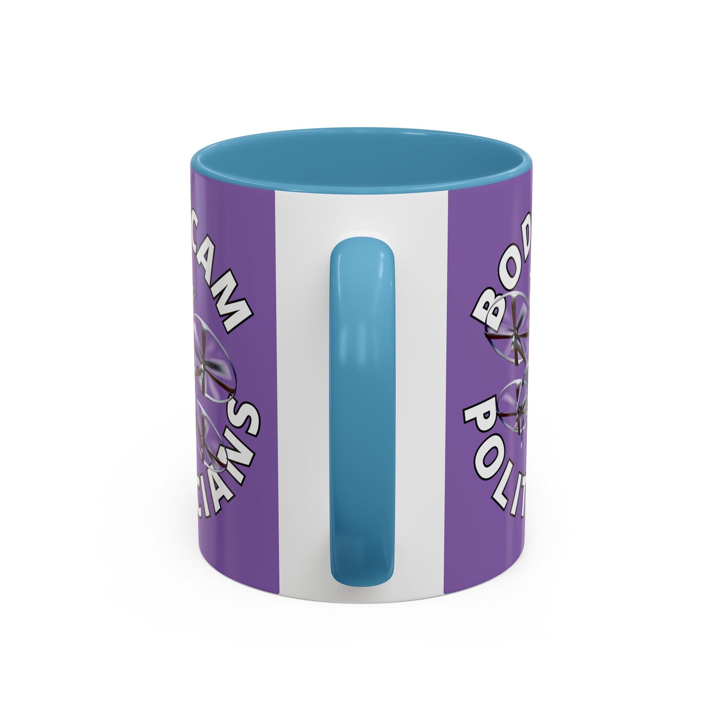 Bodycam the Politicians Drone Light Purple Accent Mug by theGreenDragonTavern.shop