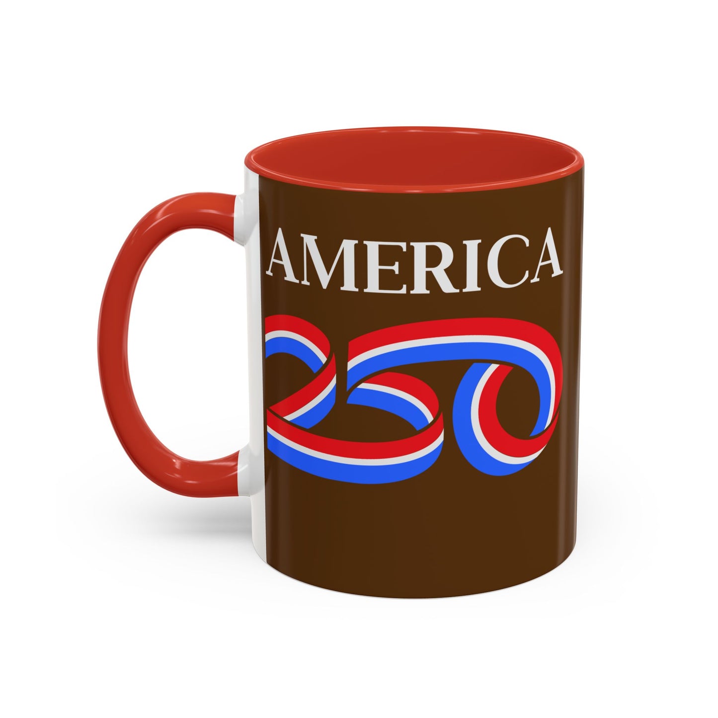 America 250 Brown Accent Mug by theGreenDragonTavern.shop