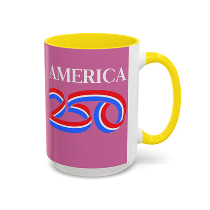 America 250 Pink Accent Mug by theGreenDragonTavern.shop