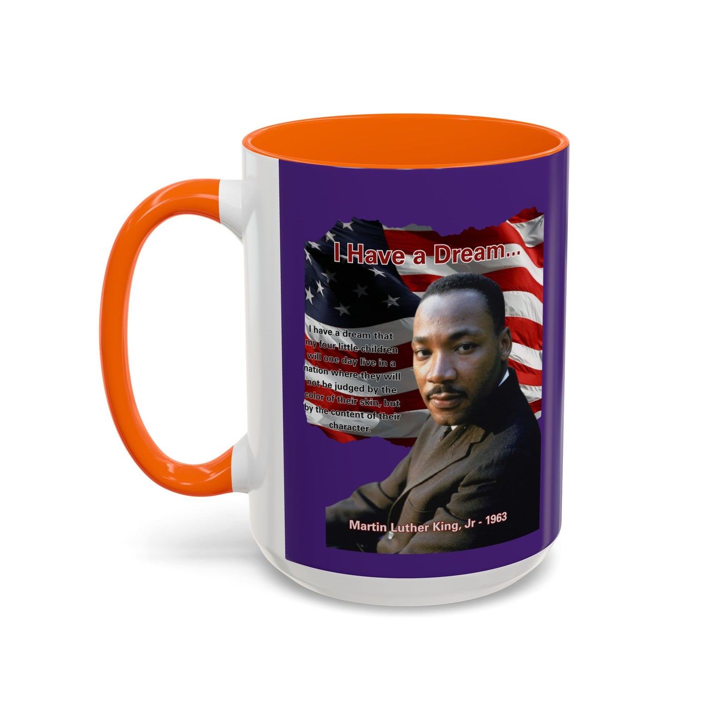"I Have a Dream" MLKJr Purple Accent Mug by theGreenDragonTavern.shop