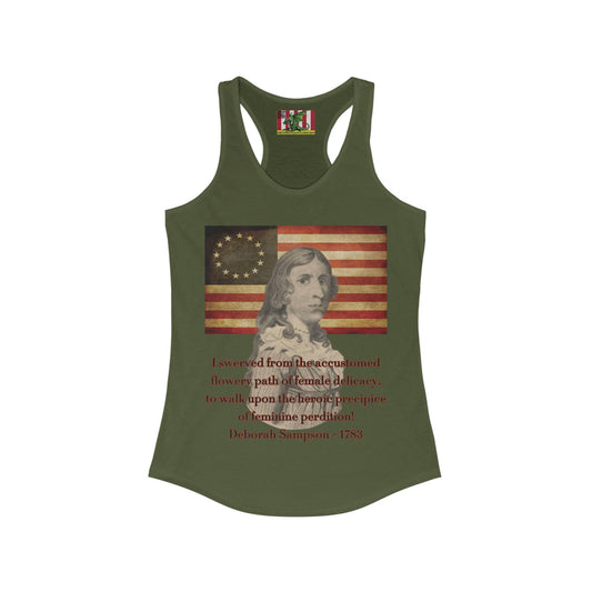 Deborah Sampson, America's Mulan Women's Racerback Tank Top by theGreenDragonTavern.shop