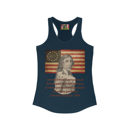 Deborah Sampson, America's Mulan Women's Racerback Tank Top by theGreenDragonTavern.shop