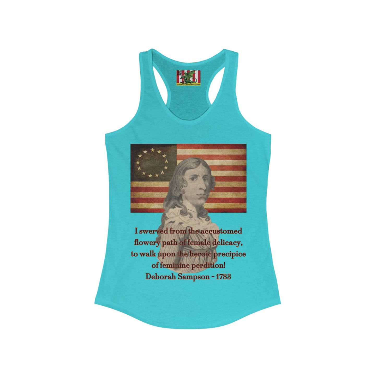 Deborah Sampson, America's Mulan Women's Racerback Tank Top by theGreenDragonTavern.shop